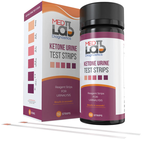 Med Lab Ketone Urinalysis Keto Strips 150ct/pcs Urine Test for Ketosis Keto Diet, Paleo, Ketogenic, Atkins, and Low Carb Diet