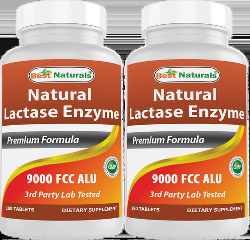 Best Naturals - Lactase Enzyme 9000 FCC ALU