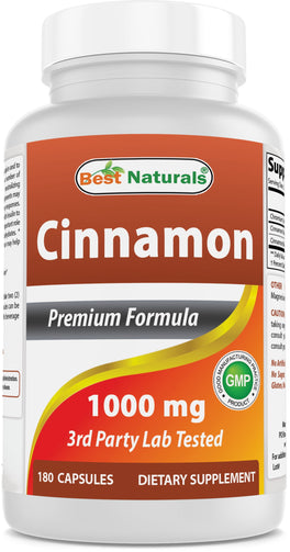 Cinnamon 1000 Mg with Chromium 200 Mcg 180 Capsules