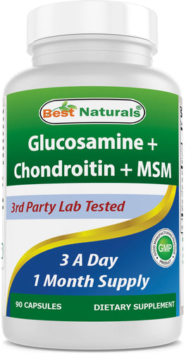 Best Naturals - Glucosamine Chondroitin MSM  2600 Mg 90 Capsules