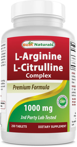 Best Naturals - L-Arginine L-Citrulline 1000 Mg Multivitamin - 250 Count