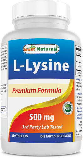 Best Naturals - L-Lysine 500 Mg 250 Tablets