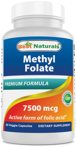 Best Naturals - Methyl Folate 7500 Mcg  60 Capsules