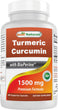 Best Naturals - Turmeric Curcumin 1500Mg with Bioperine - 180 Ct