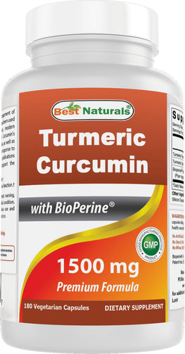 Best Naturals - Turmeric Curcumin 1500Mg with Bioperine - 180 Ct